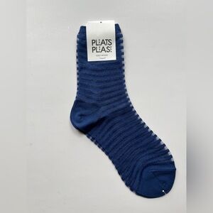 Issey Miyake Navy Striped Socks